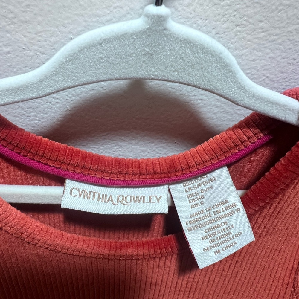 Cynthia Rowley Red/Orange Ruffled  Twirl Kids Fall Soft Size 5/6 Fall Dress - Picture 3 of 4